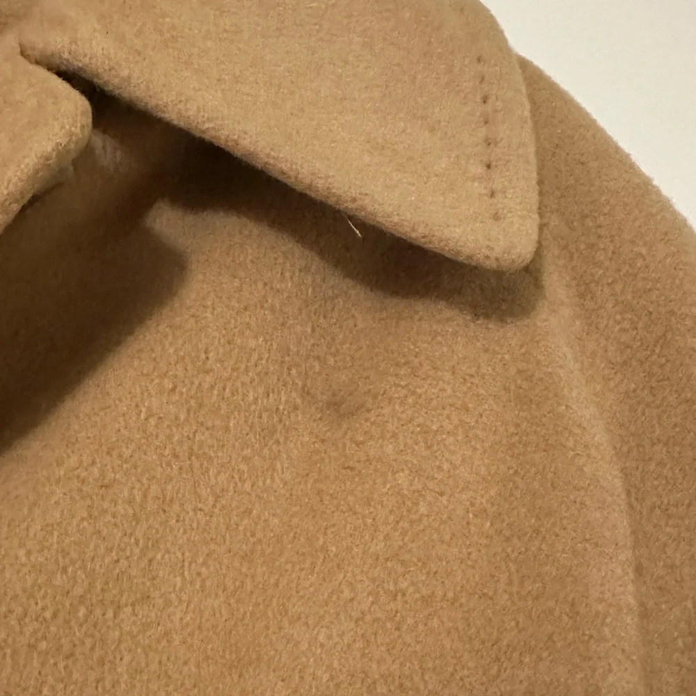 Vintage 90s Camel Hair Wool Tan Coat - Picture 10 of 14